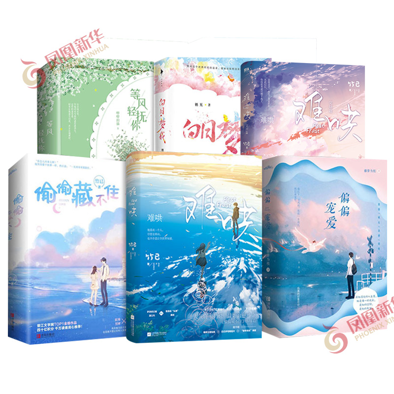 印签本难哄+偷偷藏不住+偏偏宠爱+白日梦我+等风轻抚你 共5套10本晋江言情情感小说青春文学高清大图
