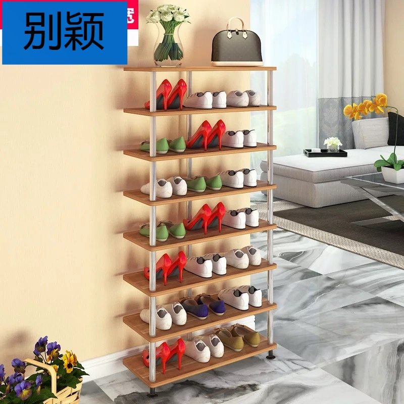 别颖虎督 简约现代不锈钢鞋架简易家用储物架防尘多层经济型收纳鞋架