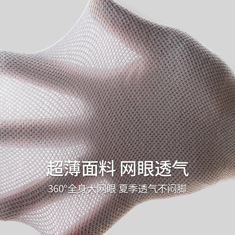 浪莎男士袜子夏季薄款吸汗冰丝网眼短袜男式夏天透气防臭男生船袜高清大图