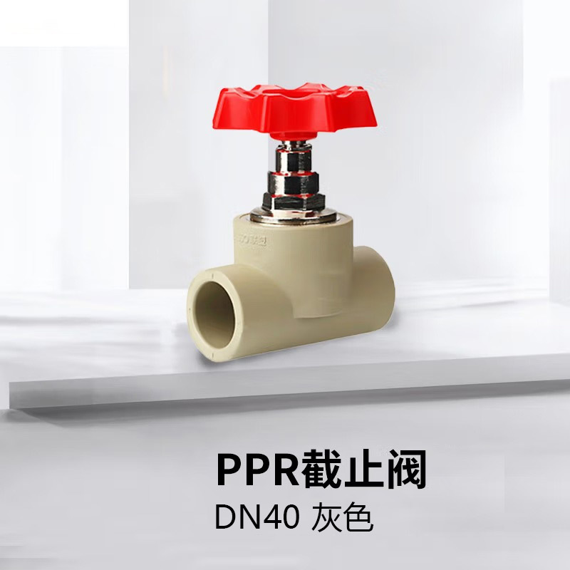 米勒 PPR截止阀 开关阀门管件 DN-40灰色高清大图