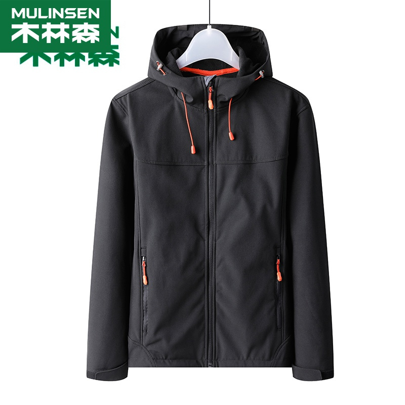 木林森(MULINSEN)情侣款软壳衣防风保暖男女款抓绒/软壳衣休闲外套
