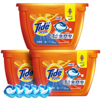 汰渍(Tide)3合1洗衣凝珠(洁雅茉莉)18颗/盒*3 非洗衣液 勤洗衣 遇水速溶 洁净无残留
