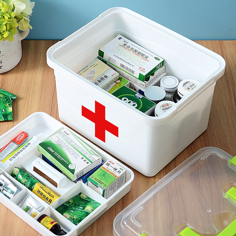 家庭小药箱多层收纳箱盒家用塑料儿童药盒
