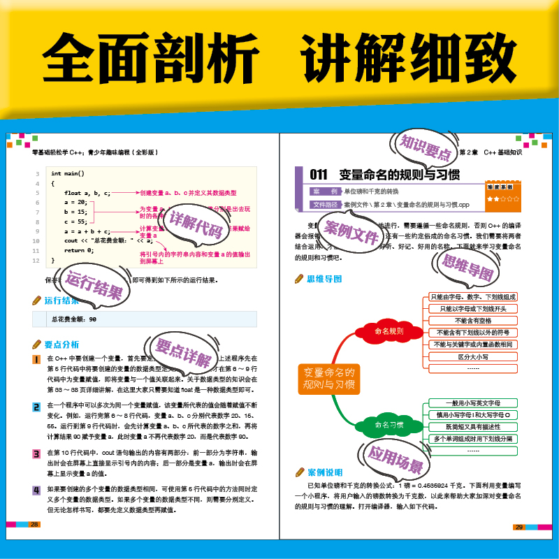 醉染图书零基础轻松学C++ 青少年趣味编程 全彩版9787111644422高清大图