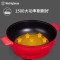 西屋(WESTINGHOUSE)多功能电火锅 WHG-1501B红色家庭用电火锅电...