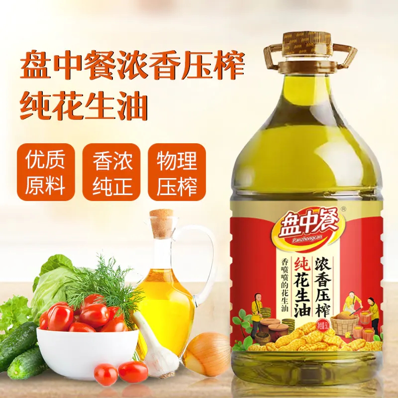 盘中餐 浓香压榨纯花生油 5L/桶高清大图