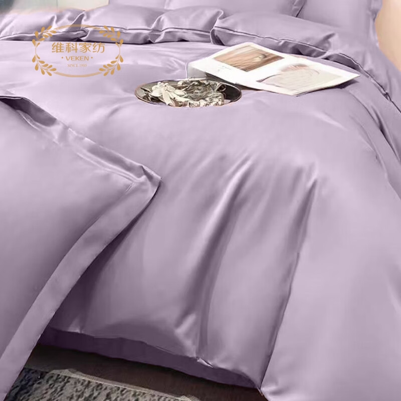 维科-沐颜贡缎绣花四件套(被套220*240cm)高清大图