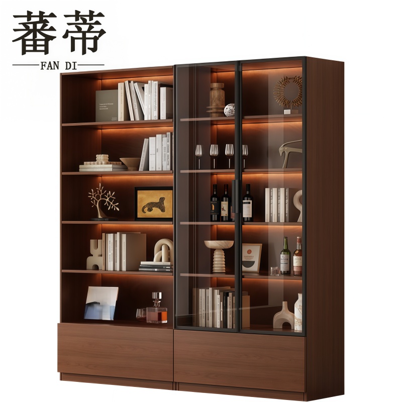 蕃蒂 书柜双门双抽. 台