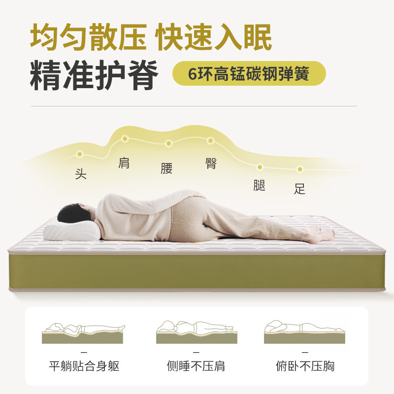 记忆棉压缩卷包盒子独立弹簧床垫乳胶软垫家用卧室酒店名牌2款高清大图