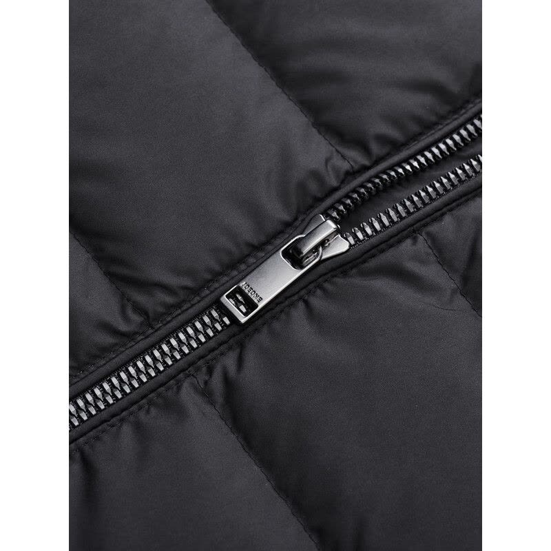 九牧王(JOEONE)鸭绒羽绒服冬季保暖御寒立领商务休闲轻羽绒易打理外套 修身版+黑色+JK5DV52817图片