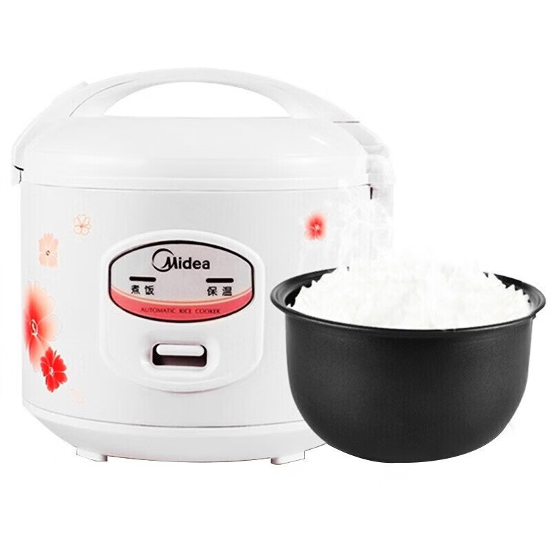 美的电饭煲4L机械式家用电饭锅简单易用黑晶内胆防刮耐磨 MB-YJ408J高清大图