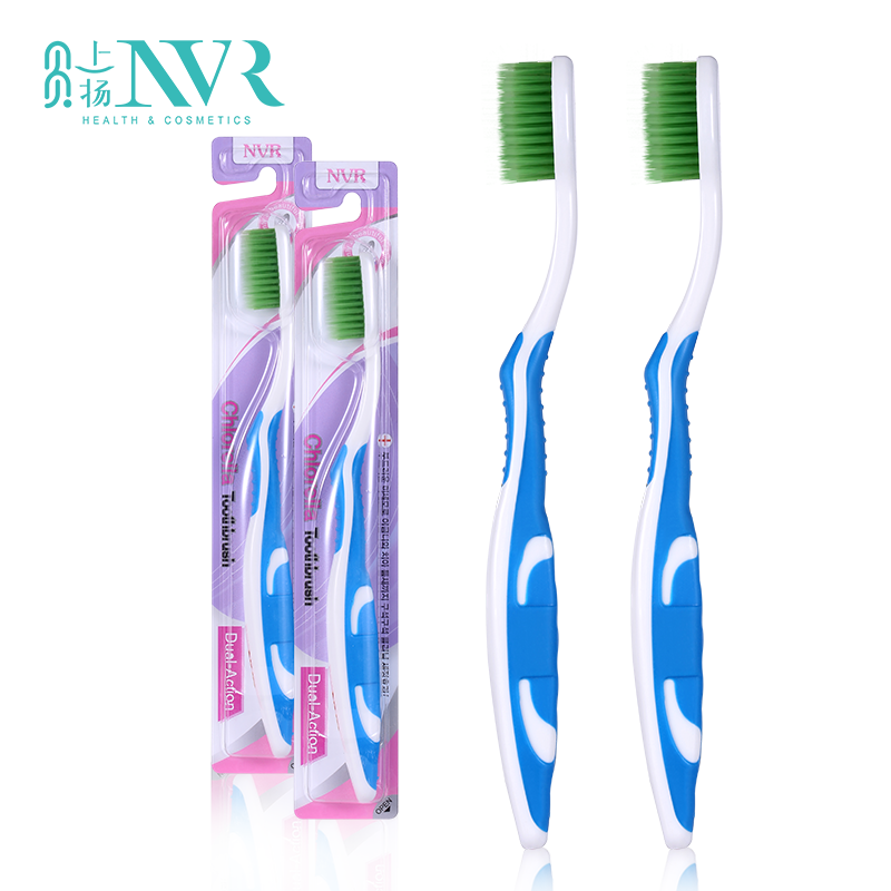 上扬NVR速干燥软毛卫生牙刷 原装进口 成人 护齿中软毛小球藻适用敏感型牙龈