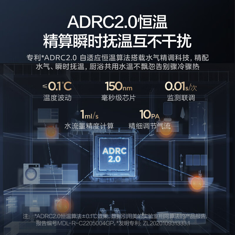 美的(Midea)13升燃气热水器JSQ25-MATE致薄 天然气 智控恒温水伺服 下置风机 密闭稳燃舱 抗风小魔方高清大图