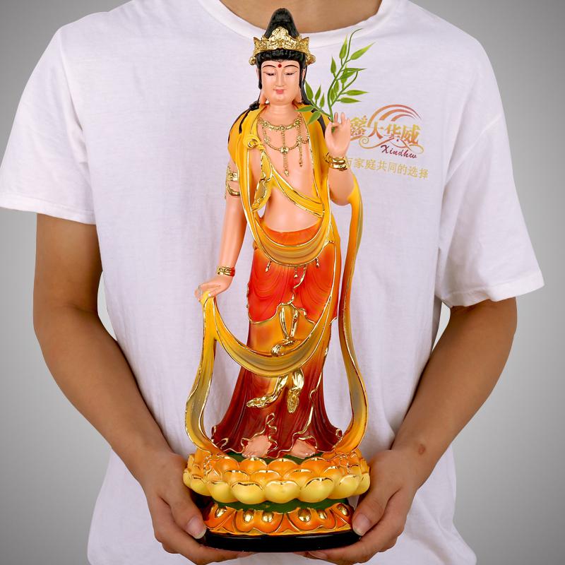 美帮汇西方三圣佛像摆件阿弥陀佛观世音菩萨大势至菩萨佛堂供奉摆件高清大图
