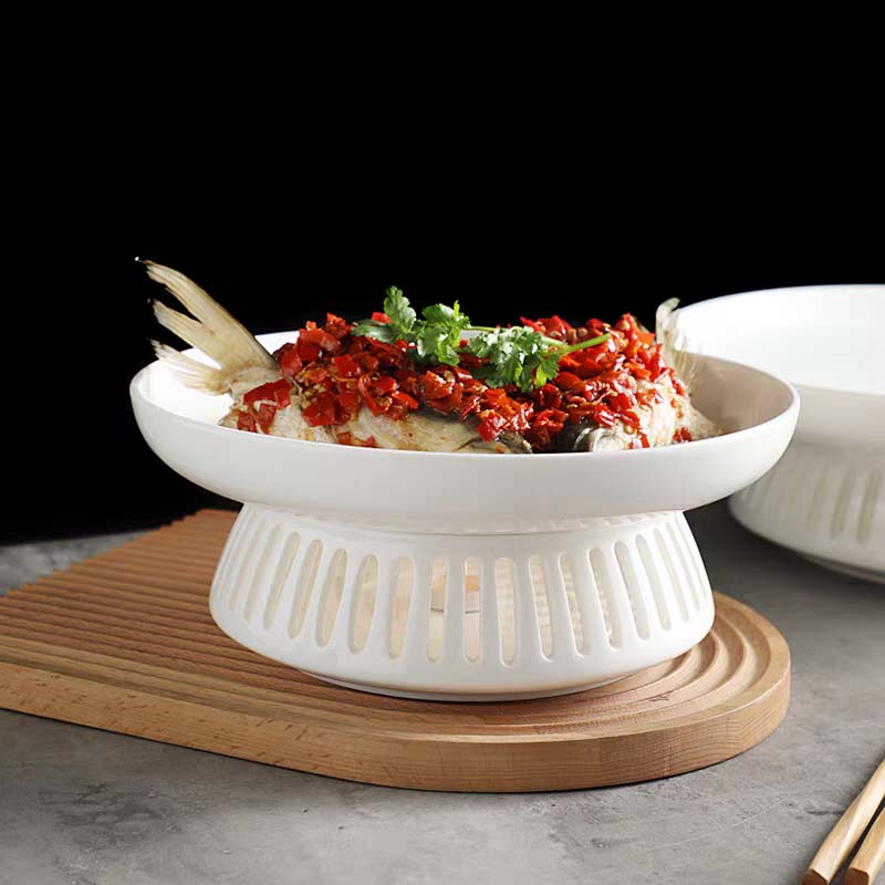 深圆盘 10英寸佳佳汤盘+炉-亮光白