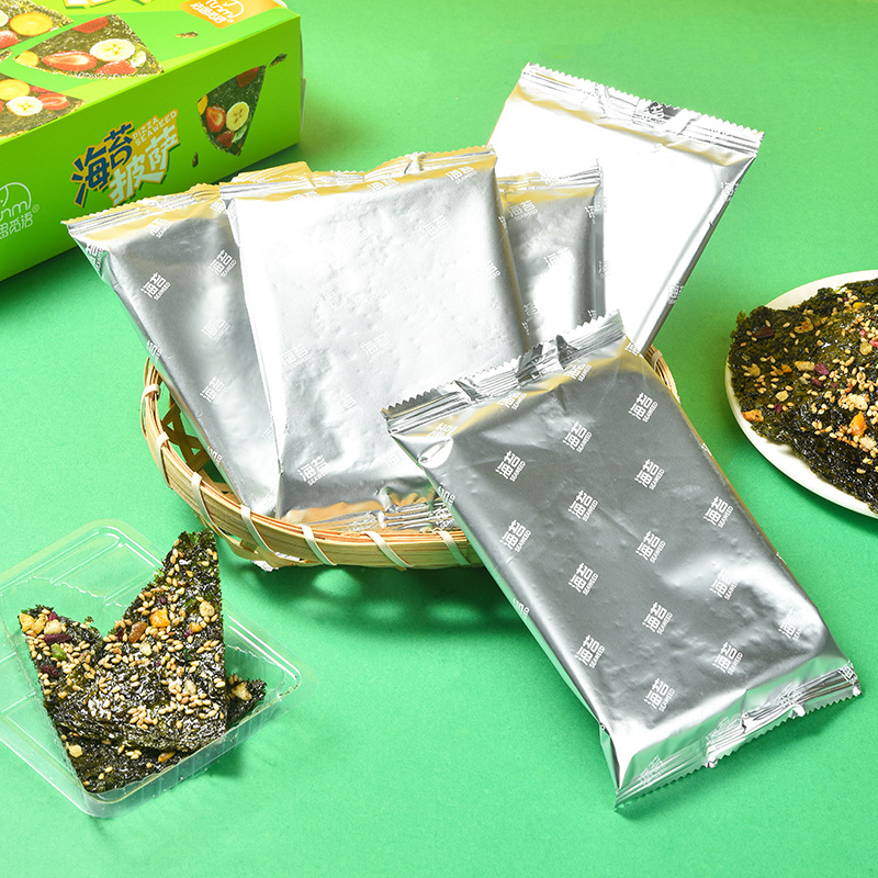 2盒 法思觅语海苔披萨盒装蔬菜水果海苔即食儿童零食休闲解馋饼干休闲零食品饱腹早餐办公室高清大图