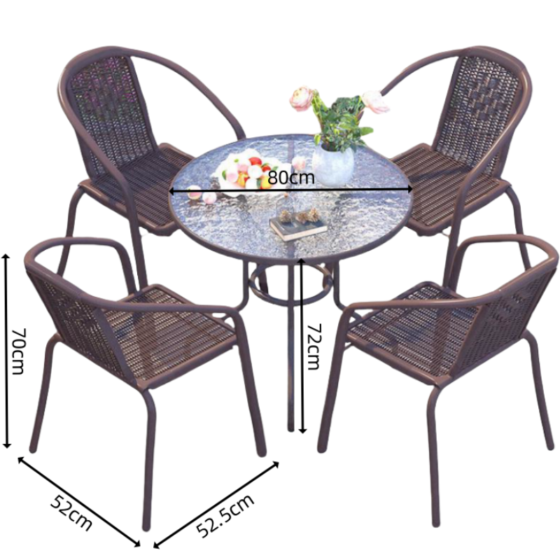 豫龙都户 外桌椅四椅套高清大图