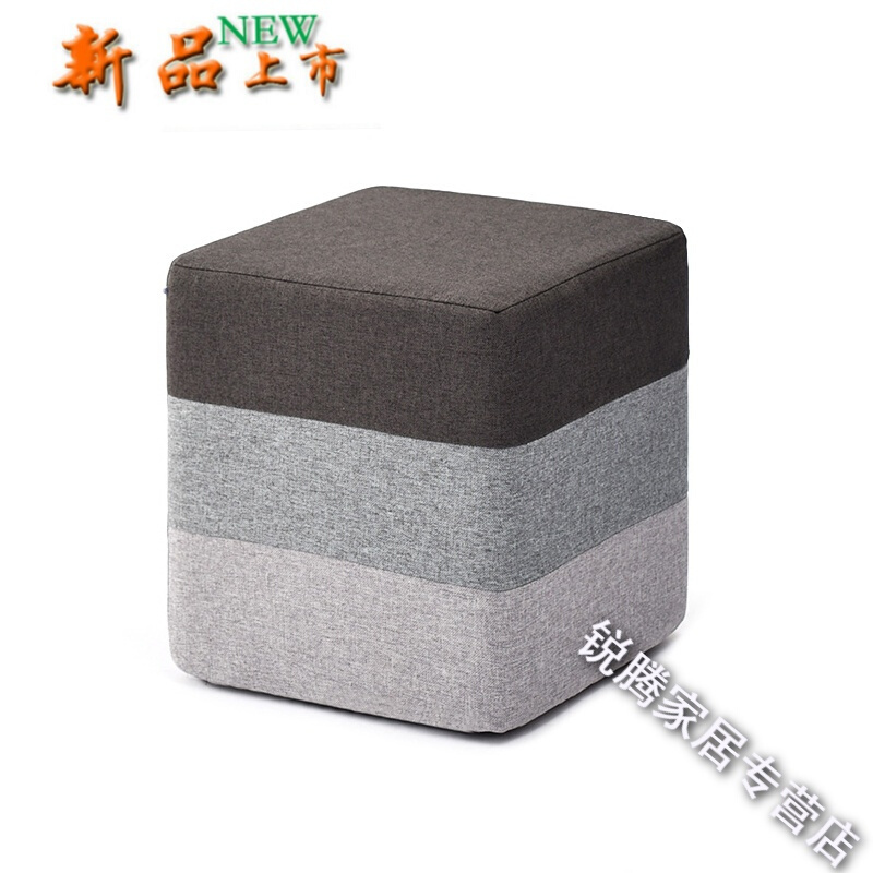 上新上新 时尚布艺凳子 创意储物凳搁脚凳居家沙凳圆凳子矮凳试衣间换鞋凳收纳凳新