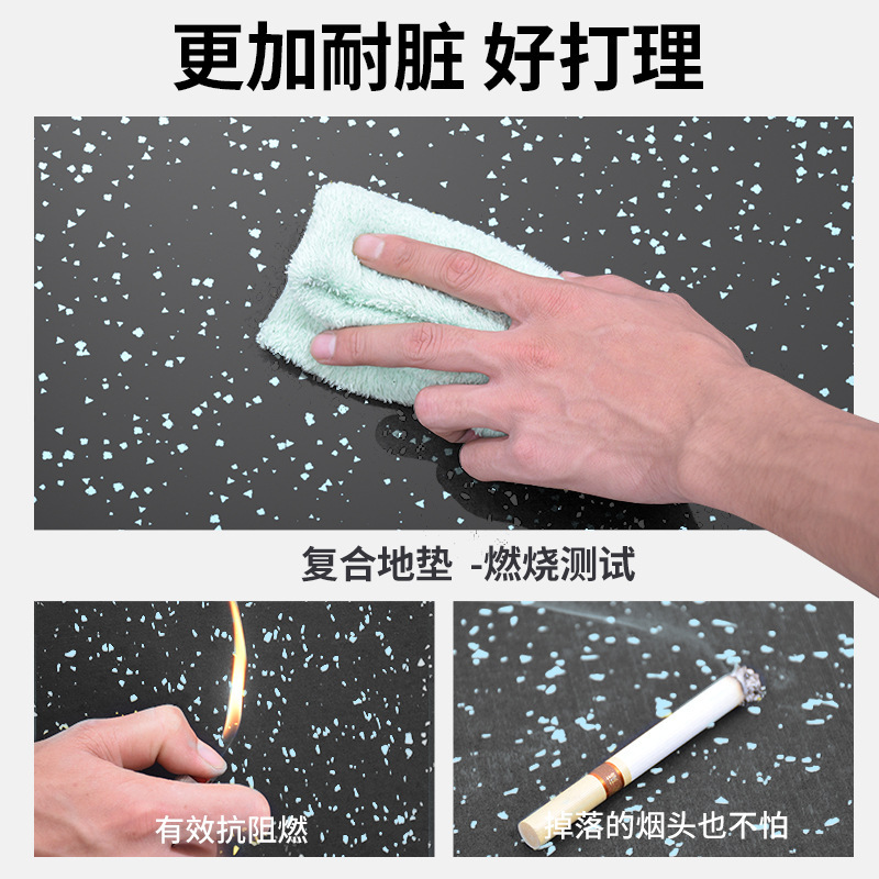 亿迈功能性塑胶地垫健身房地垫杠铃垫子隔音减震垫橡胶运动地板垫-187206细颗粒款1000*1000*30mm高清大图