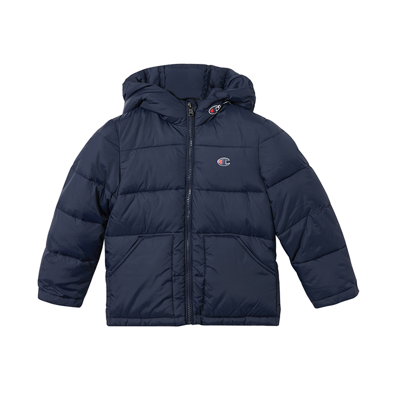 Champion/冠军男女童锦纶连帽外套经典logo图案端儿童卫衣/帽衫