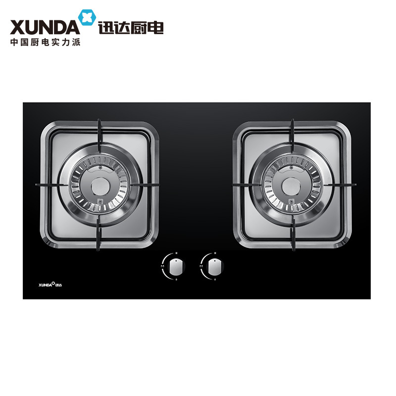 迅达燃气灶 DS312T旋流火气灶家用嵌入式台式双灶节能液化气