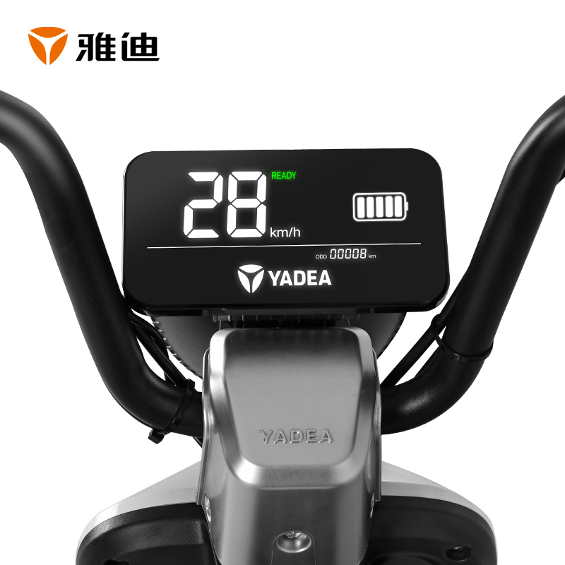 雅迪新款小巧电动车欧逸48V20ah可提锂电LED天使眼大灯电动自行车男女通用款 殴逸科技银