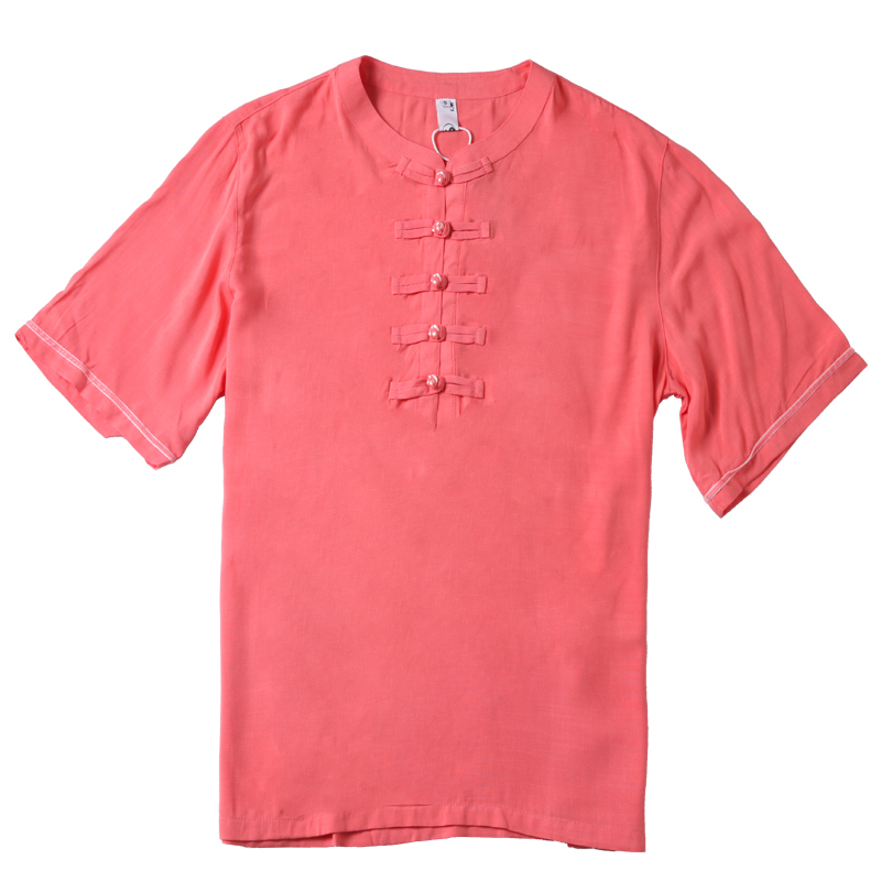 时尚夏季棉麻太极服女新款逸修身款武术太极拳练功服女短袖套装
