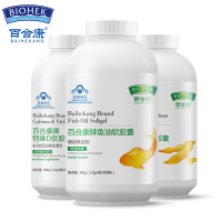 百合康牌鱼油软胶囊80粒+大豆卵磷脂软胶囊100粒+1瓶钙维d 成人中老年人辅助降血脂补钙