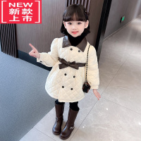可莉允女童棉服外套冬装新款2022洋气儿童时髦韩版棉袄女孩加绒加厚棉衣