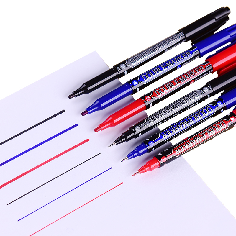 晨光mg2130c双头记号笔黑色12支盒黑色单位件