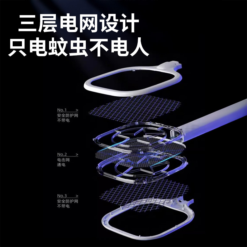 [补贴10%]家用usb灭蚊灯紫光电蚊拍诱杀灭蚊户外野餐随身车载低功耗驱蚊器高清大图