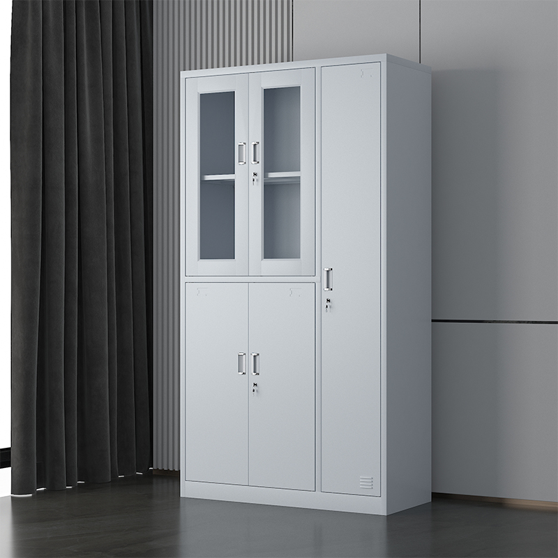 中豫鑫泽ZYXZ4071955铁皮文件办公柜寄存包柜鞋柜 5门更衣柜(加厚款)