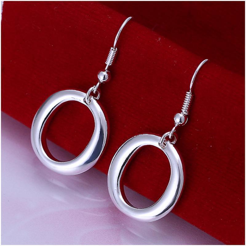 E088Women silver plated earring镀925纯银日韩时尚简约耳环耳饰
