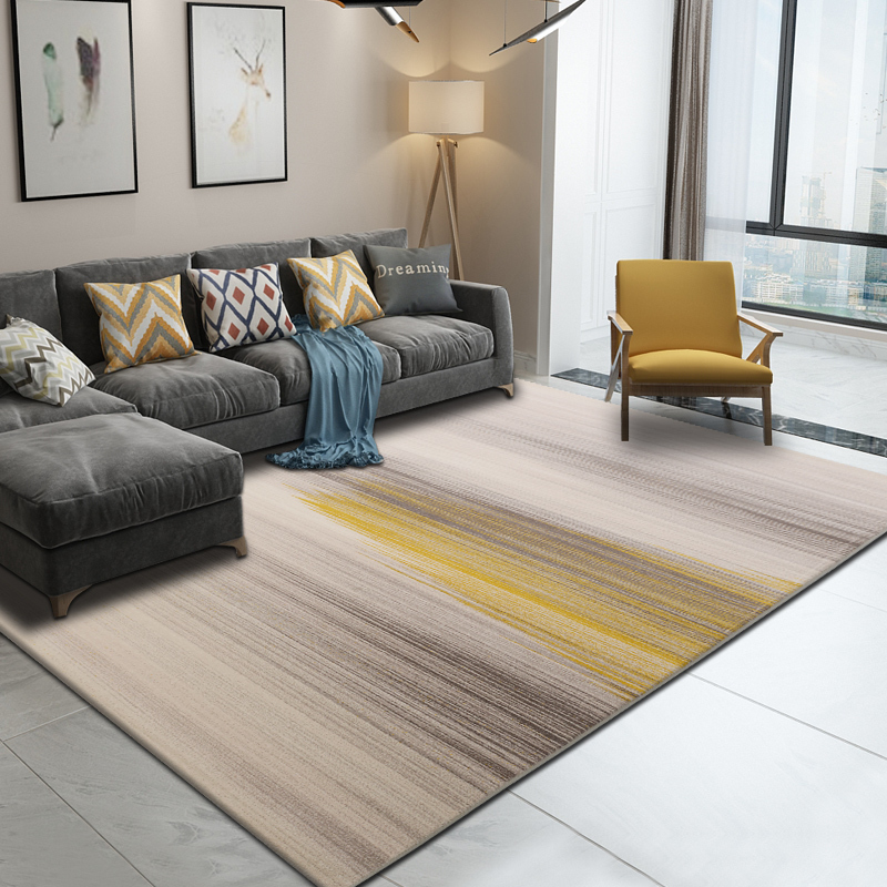家柏饰(CORATED)客厅地毯茶几沙发北欧简约现代北欧风美式床边毯卧室欧式房间ins 沙-黄 160厘米&times;230厘米