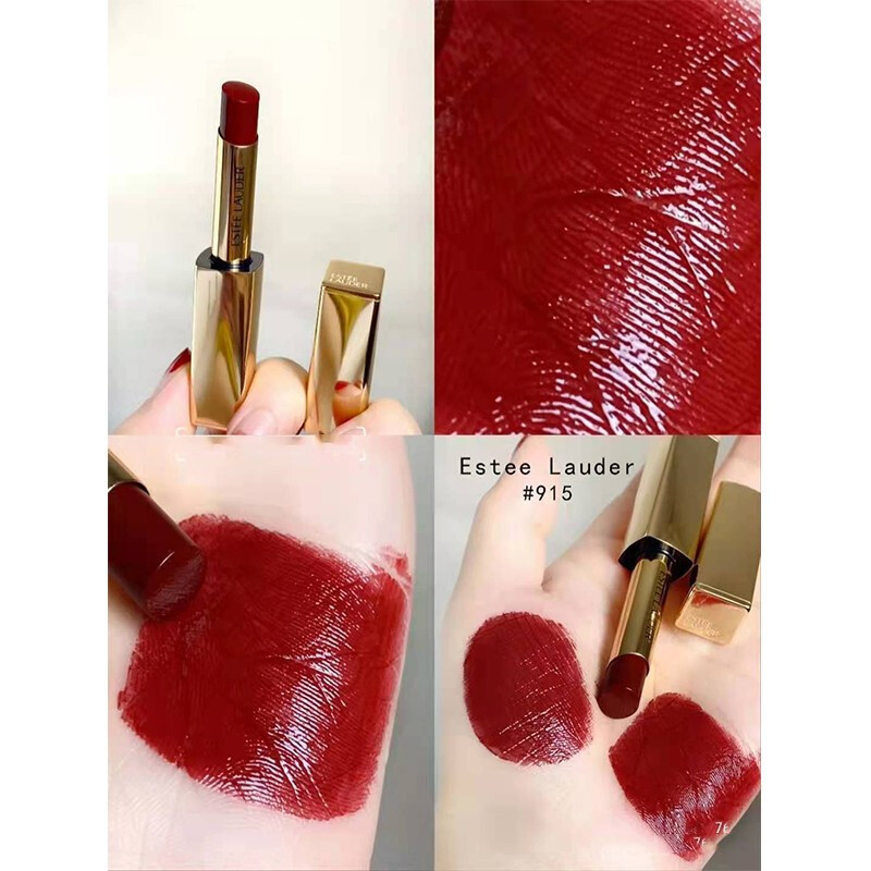 雅诗兰黛(Estee Lauder)金管口红 戏精唇膏水润保湿显白 915#黑莓干邑