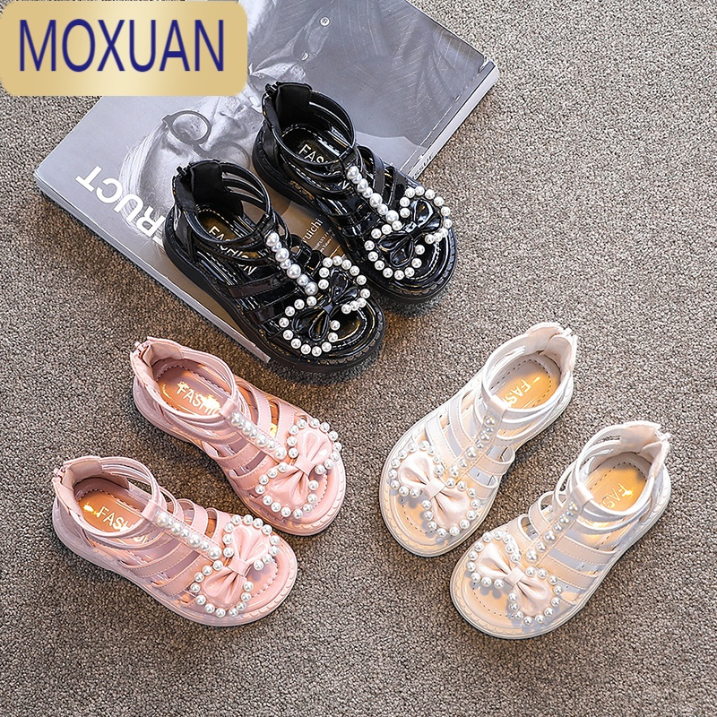MOXUAN女童凉鞋2022夏季新款罗马鞋软底公主鞋高帮儿童鞋子中大童沙滩鞋