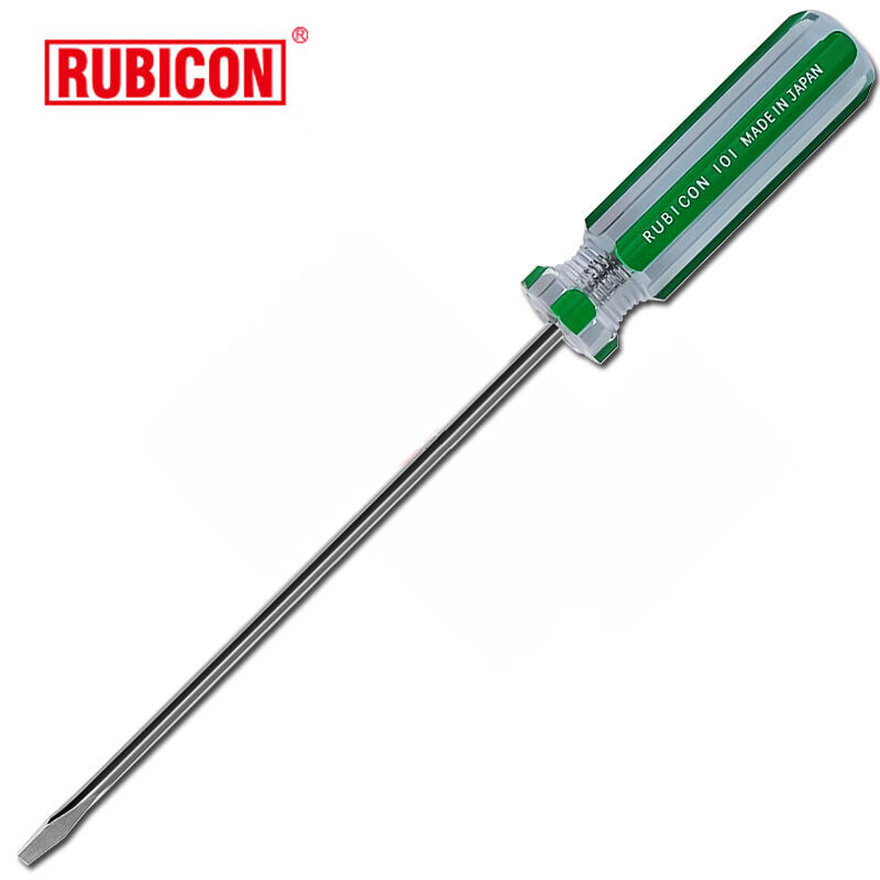 罗宾汉(RUBICON)螺丝刀起子十一字101/2/6/07系列带磁彩条批加硬螺丝批 106 12寸 一字 8*300m高清大图