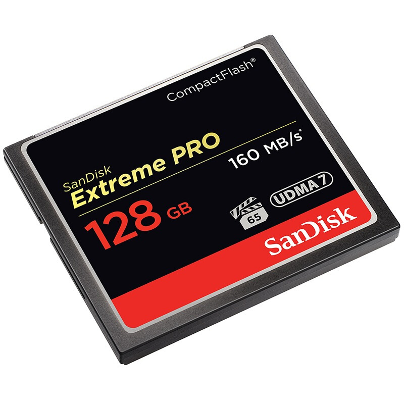 闪迪(SanDisk)128GB CF(CompactFlash) 存储卡 高级单反相机内存卡 UDMA7 4K高清大图