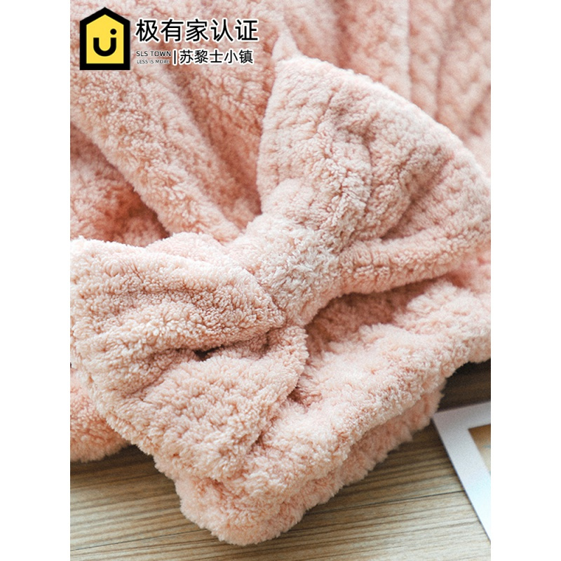 包头巾帽干发帽女吸水速干洗头发帽子干发巾网红可爱韩国浴帽 三维工匠 咖啡色干发巾