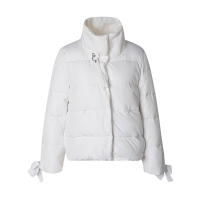 [2件1.5折价:59.9,分享商品可得券]美特斯邦威轻羽绒服女短款绑带保暖面包服潮商场款