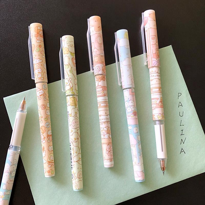 晨光宝琳娜魔法甜品屋中性笔038学生可爱高颜值精细st头黑c0311黑色