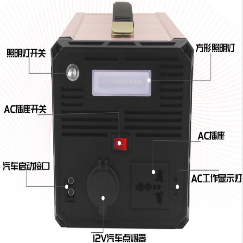 凯美威 定制家用应急电源220V1000w便携式医疗交流储能电源户外移动露营照明 定制移动电源 单台装
