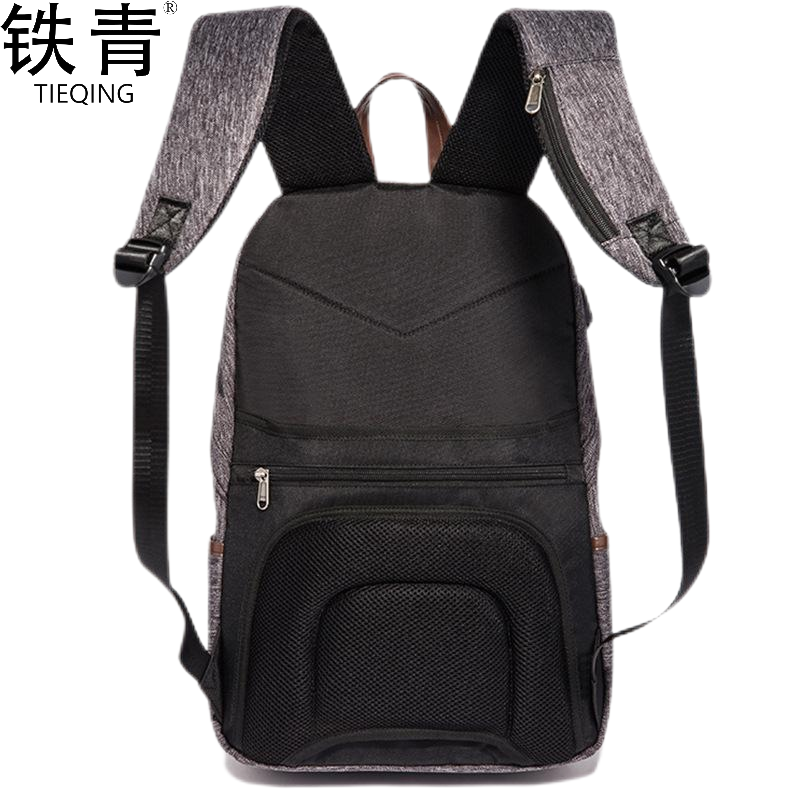 铁青 尼龙休闲双肩包J99 个高清大图