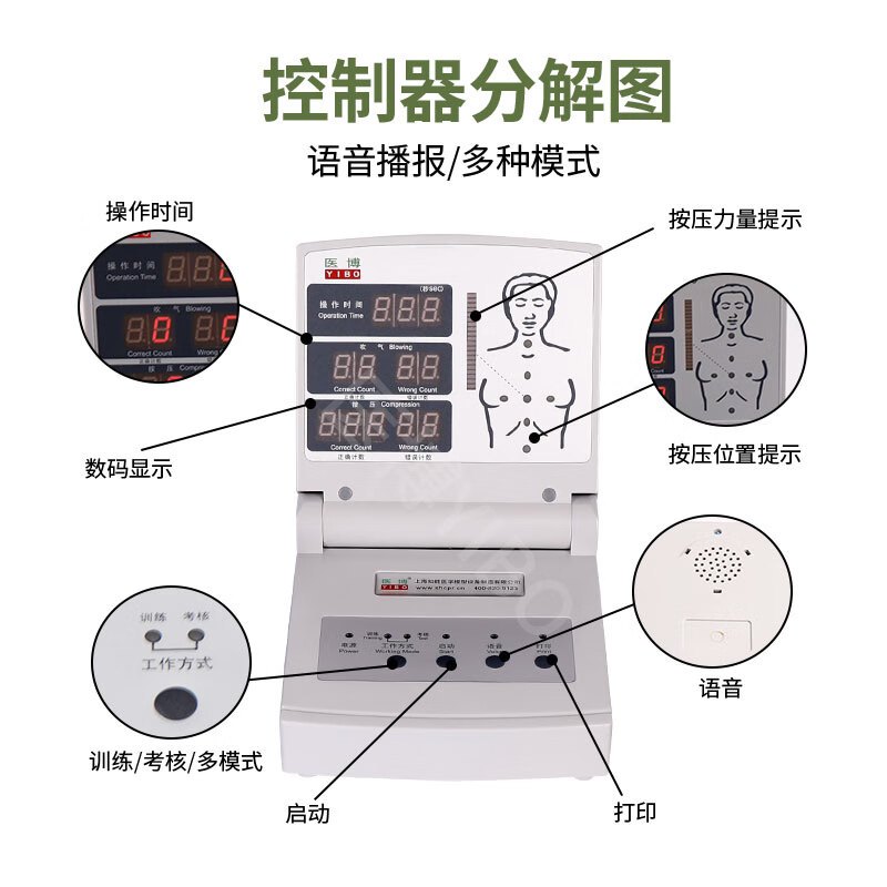 知能 WIM/CPR260高级智能心肺复苏模拟人半身医学人体模型假人语音播报 训练考核模式可打印成绩单
