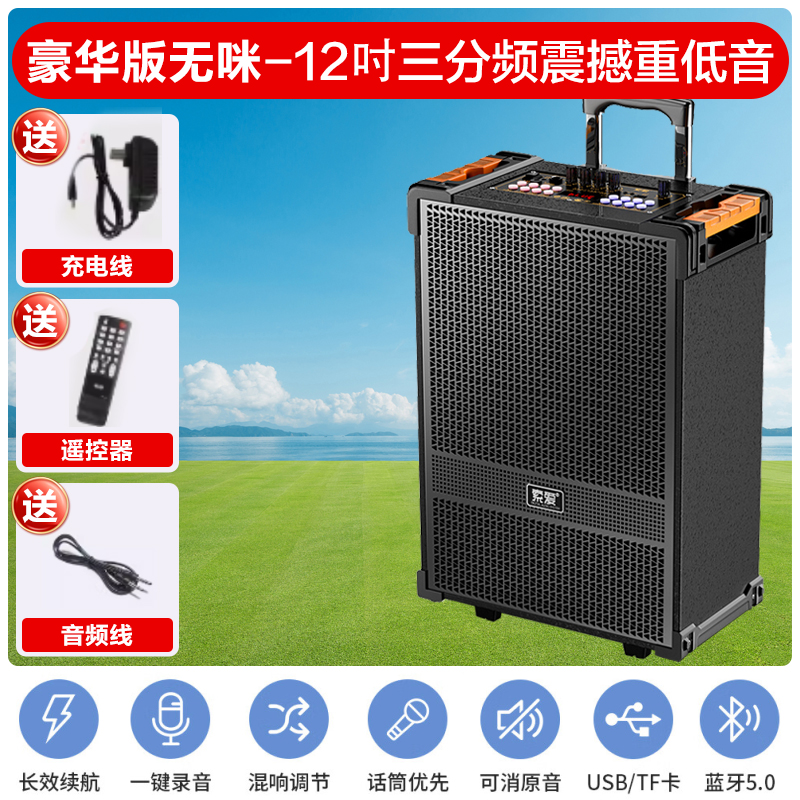 索爱(soaiy)SA-F29手提音响高低音户外k歌大音量广场舞电木吉他乐器音箱直播小型家用音箱 无麦高清大图