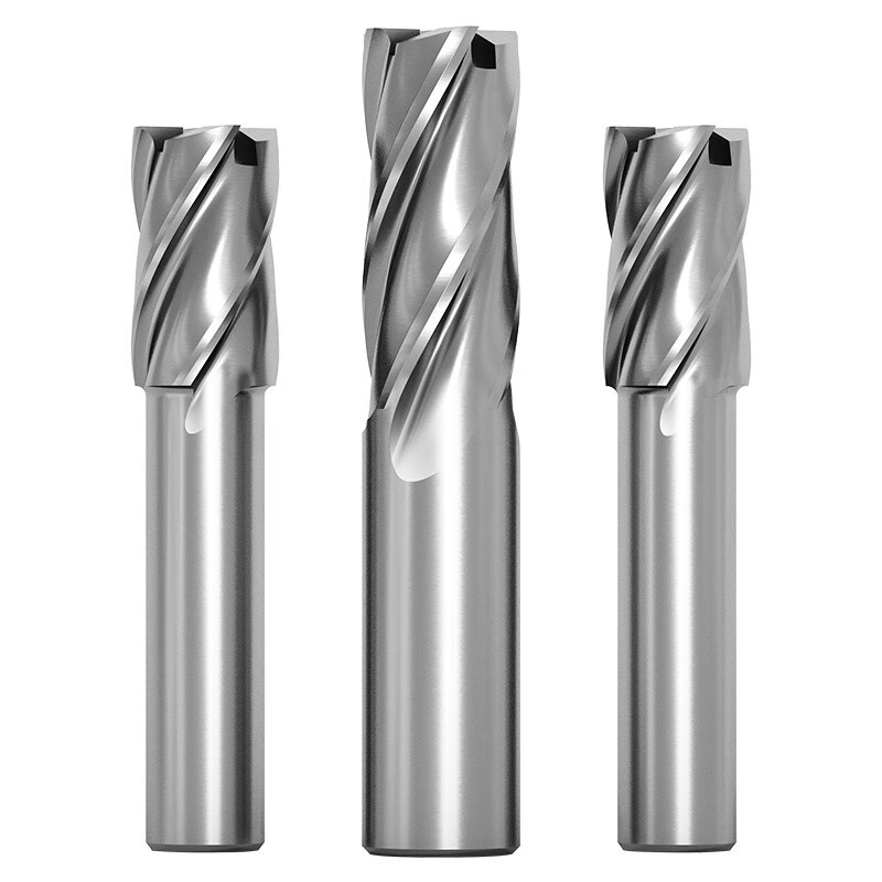 贝利立铣刀高速钢直柄数控刀具金属铁铝专用白钢四刃全磨中心铣刀钻头 4刃精铣刀(14mm)高清大图