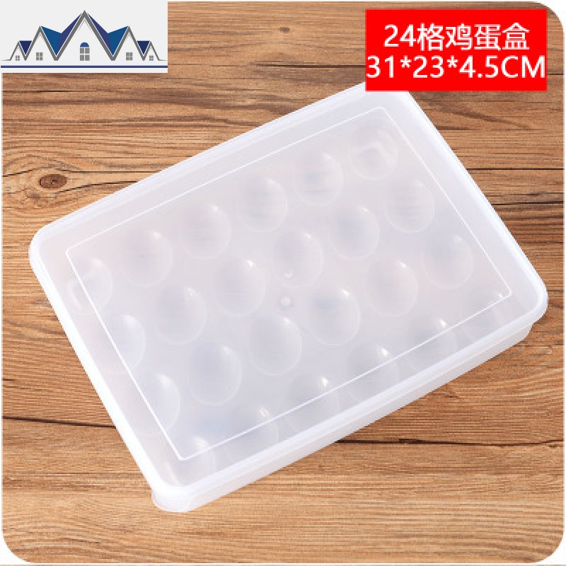 可叠加20格鸡蛋收纳盒厨房冰箱食物收纳盒鸡蛋保鲜盒蛋托鸡蛋格_2_7 24格鸡蛋盒