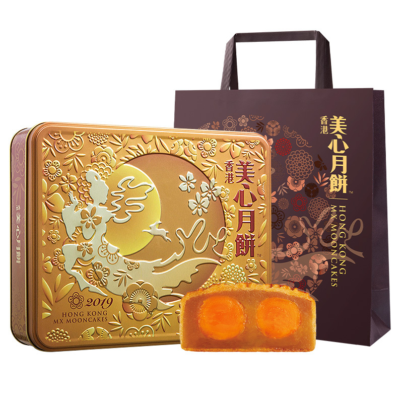 美心双黄白莲蓉月饼礼盒740g