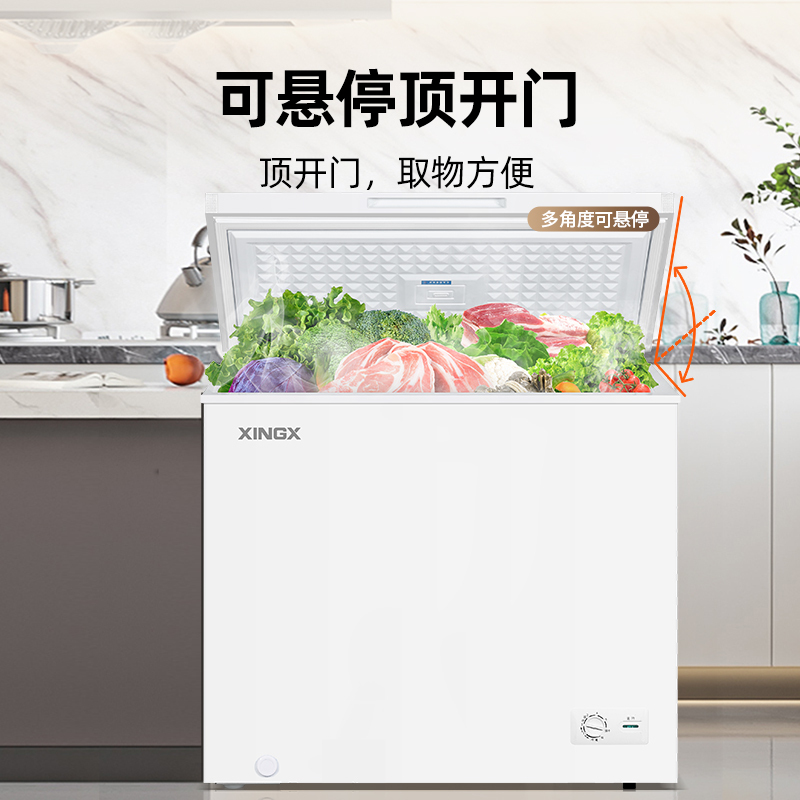 星星(XINGX)100升商用家用单温单箱冰柜 冷藏冷冻转换冷柜 商用保鲜设备展示柜顶开门冰箱 BD/BC-100E自营