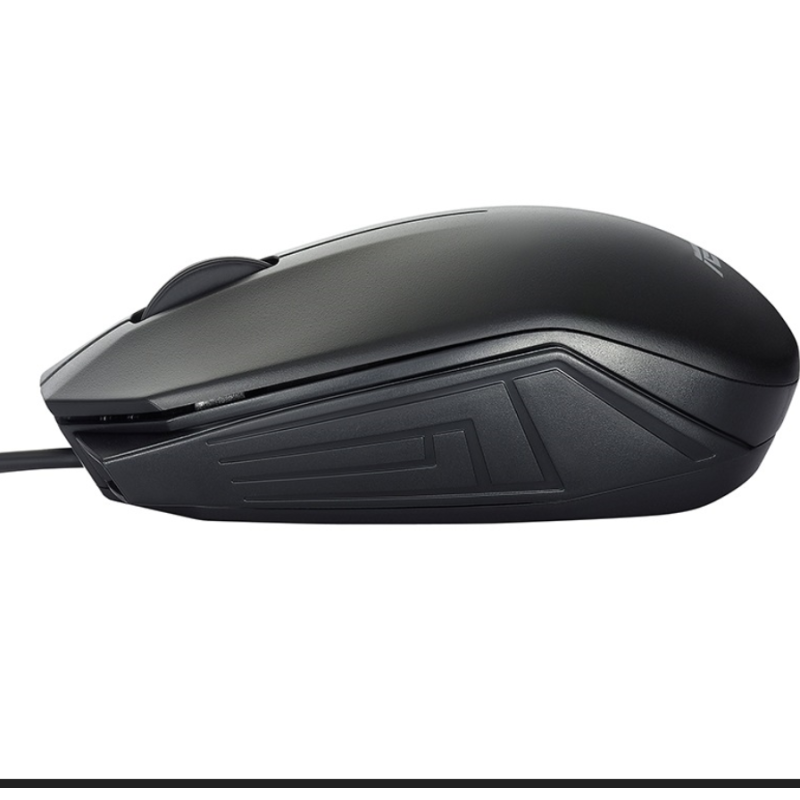 华硕(ASUS)UT280 人体工学红光有线鼠标 黑色